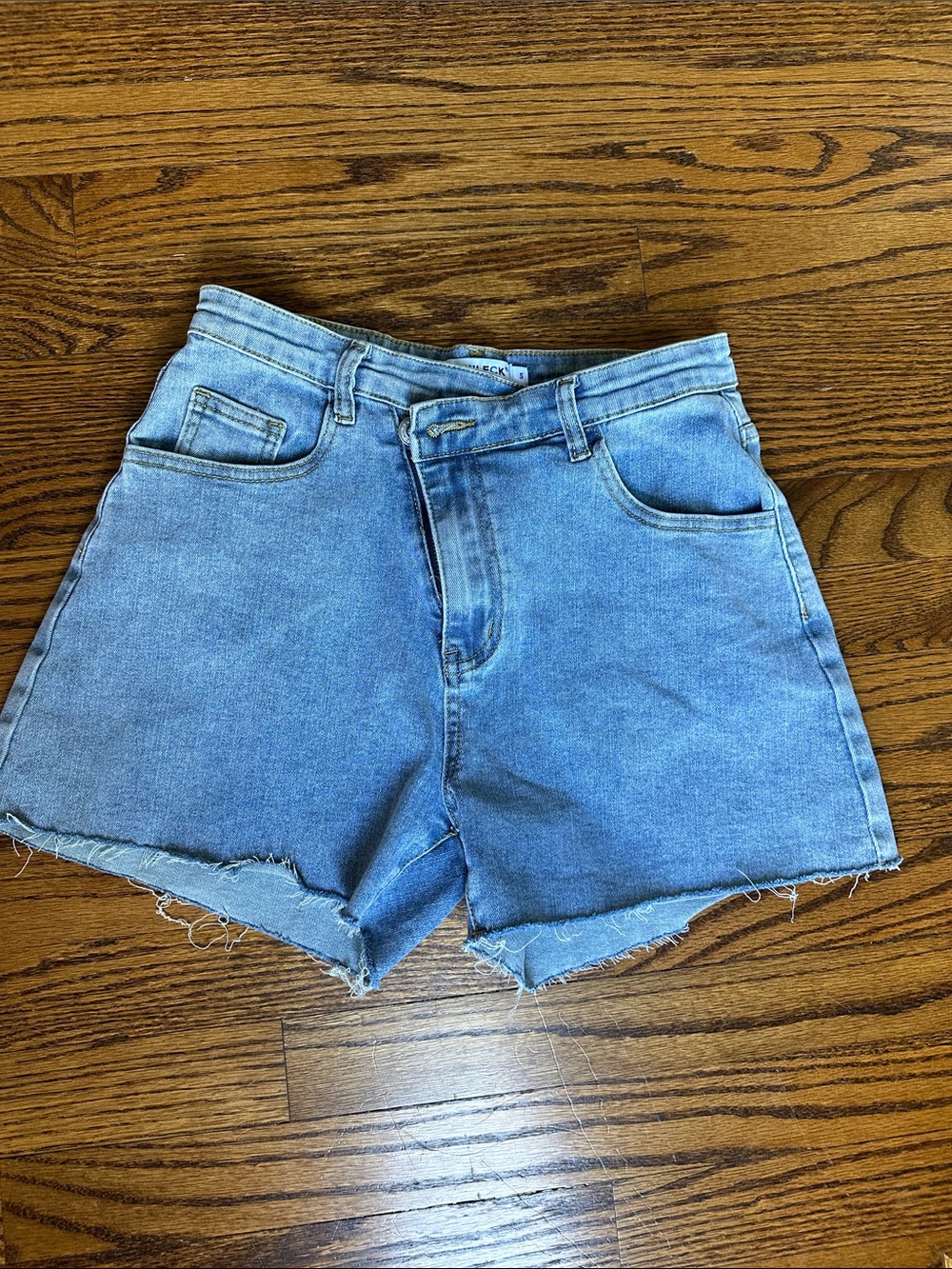 Denim Women’s Shorts cross over zip small